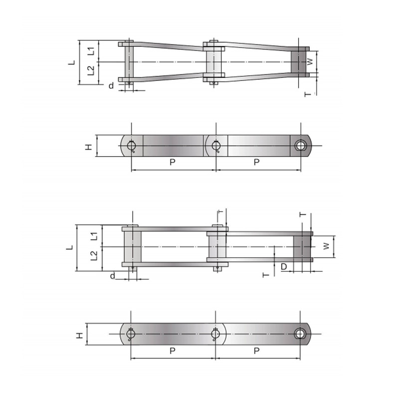 HSS424&HB78 immaculatam steel rubus Chain (mud collection Chain)