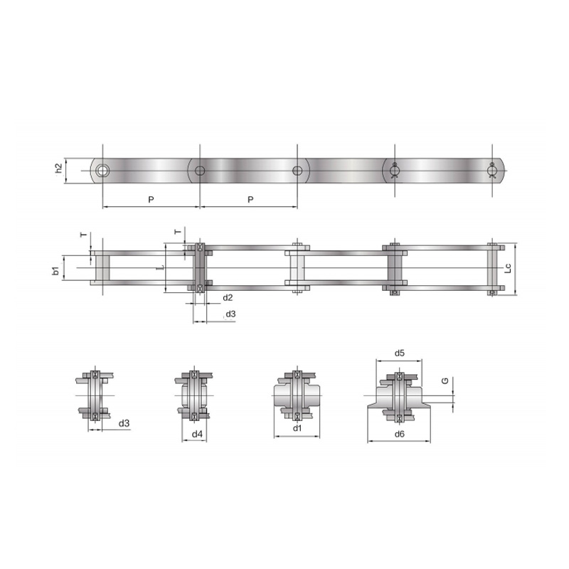 DIN standard solid Pin Conveyor Chain (FV Series)